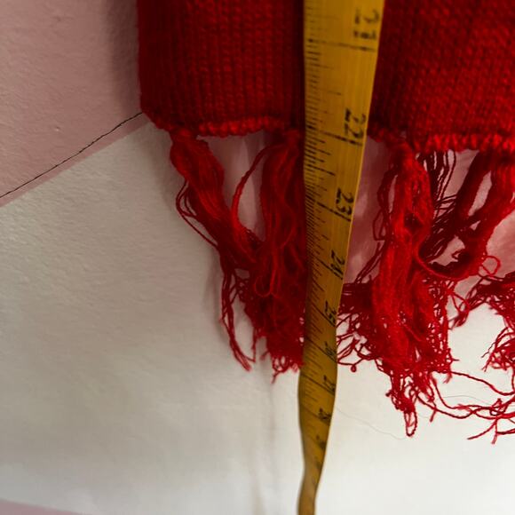 Red Ugly Christmas Sweater Vest Holiday Whimsical Retro 90s Small - Picture 5 of 6